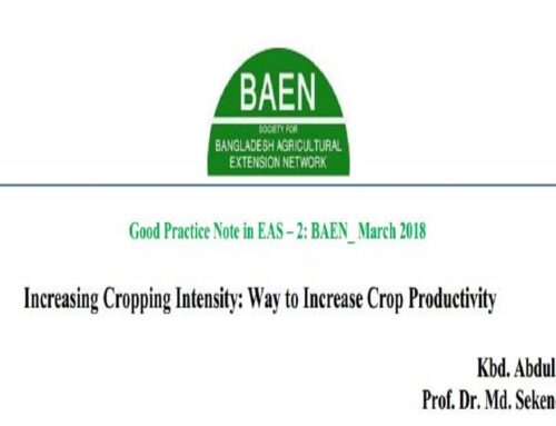 Good Practice Note – 02: Increasing Cropping Intensity: Way to Increase Crop Productivity