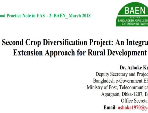 Good Practice Note – 03: Second Crop Diversification Project: An Integrated Extension Approach for Rural Development